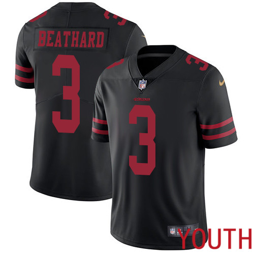 San Francisco 49ers Limited Black Youth C. J. Beathard Alternate NFL Jersey #3 Vapor Untouchable->youth nfl jersey->Youth Jersey